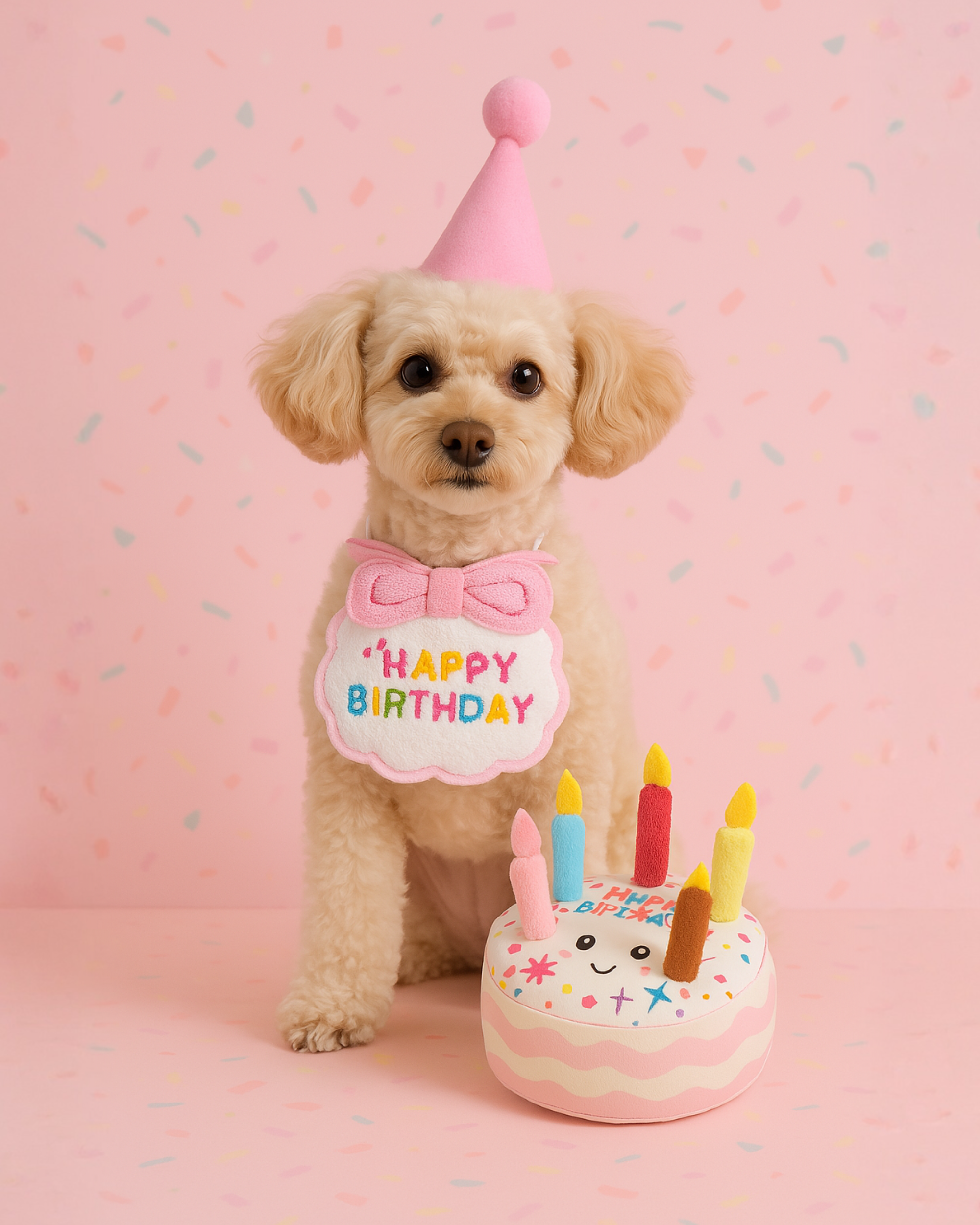 Pet Birthday Bib + Party Hat Set