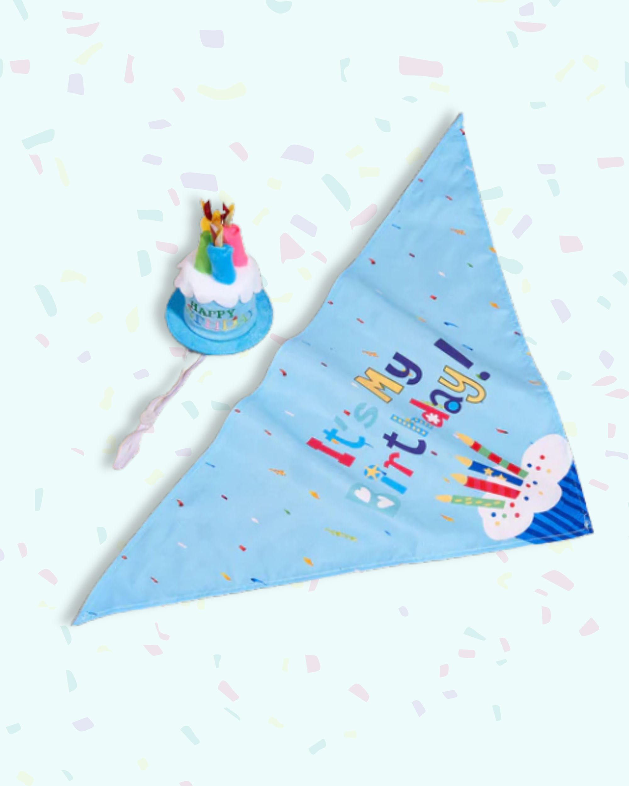 Pet Birthday Hat + Bandana Set