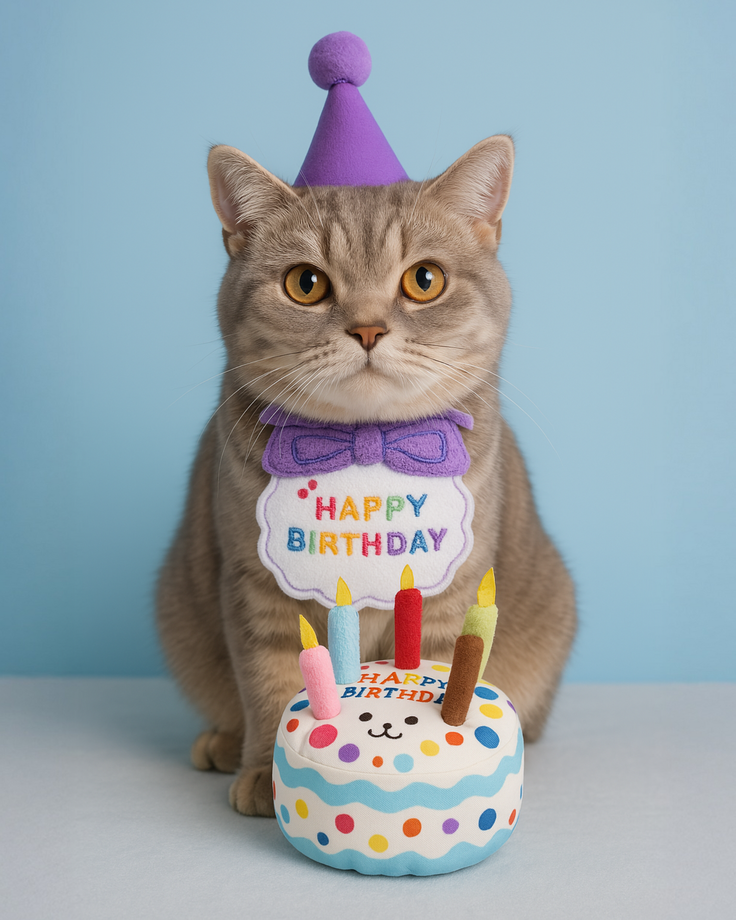 Pet Birthday Bib + Party Hat Set