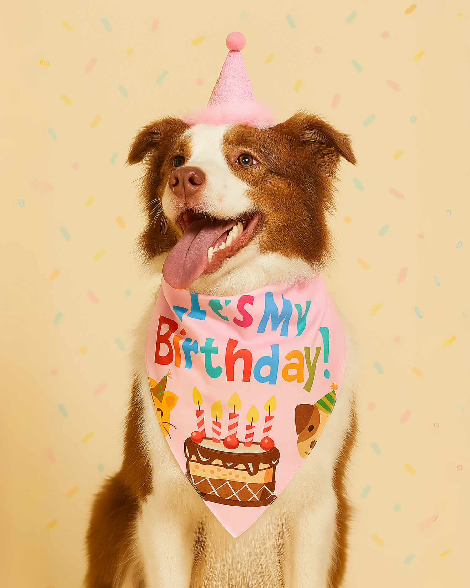 Pet Birthday Hat + Bandana Set