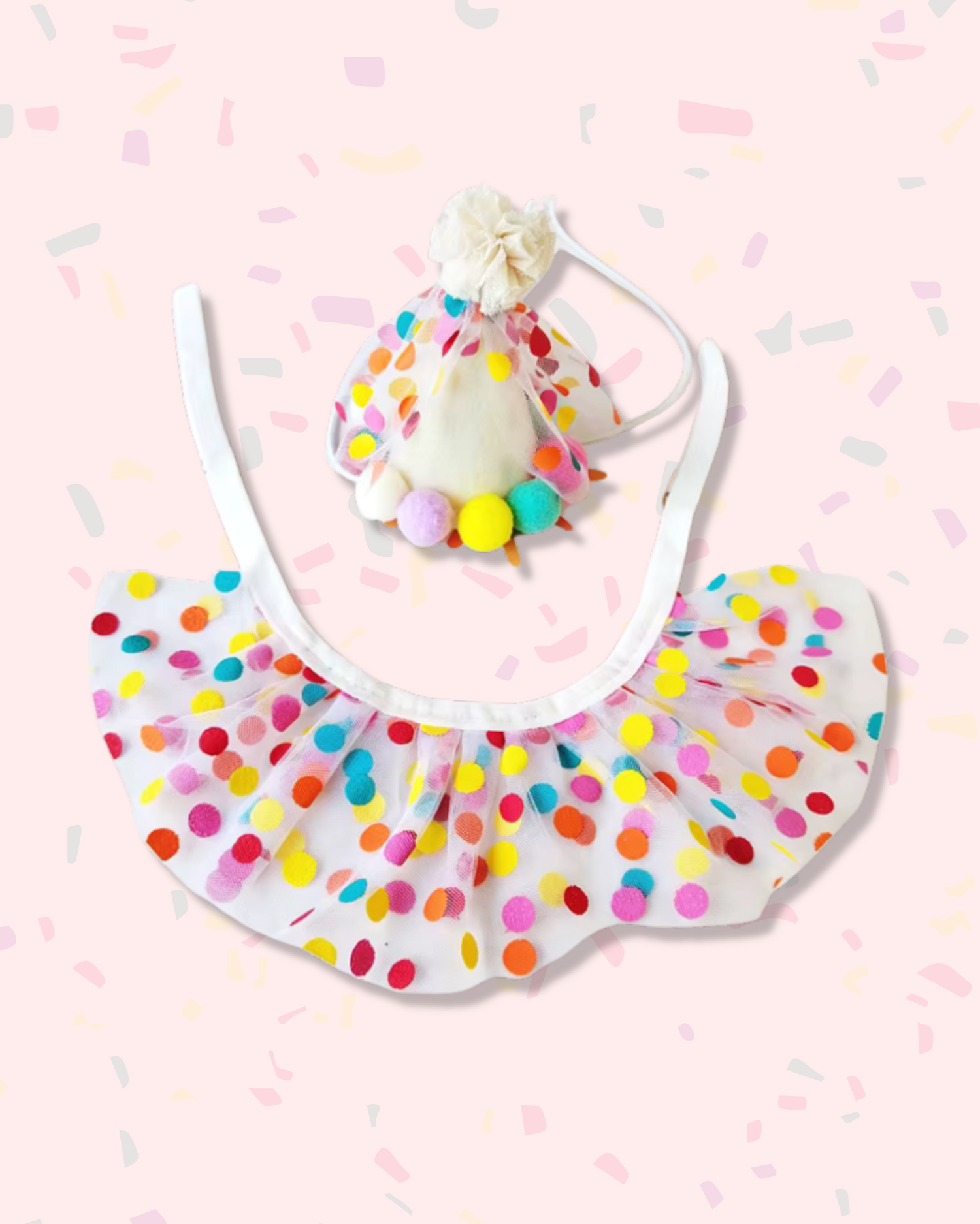 Polka Dot Party Bib &amp; Hat