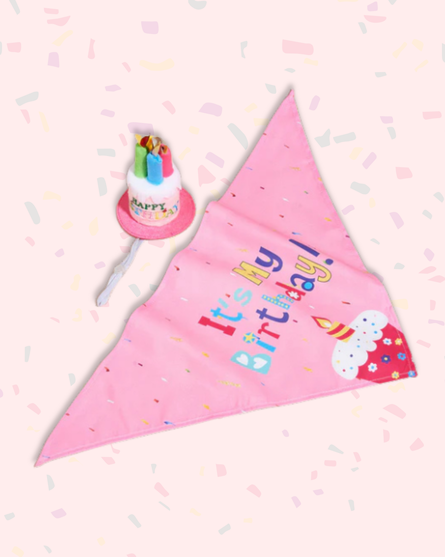 Pet Birthday Hat + Bandana Set