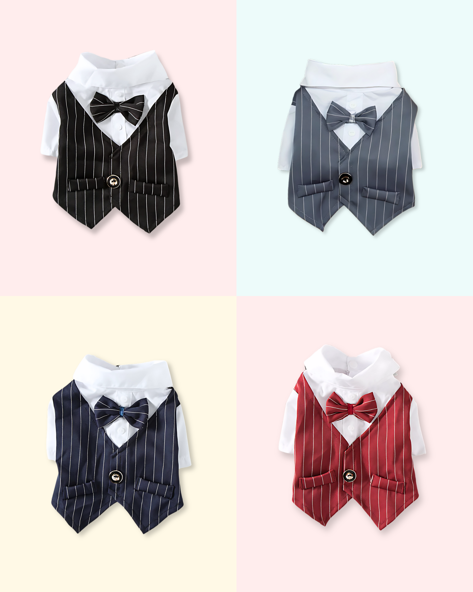 Tuxedo Bow Tie Shirt for Pets