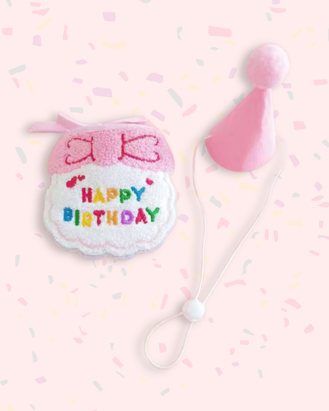 Pet Birthday Bib + Party Hat Set